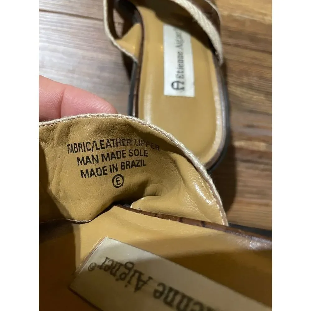 Etienne Aigner Hyannis slip on block heel sandals‎